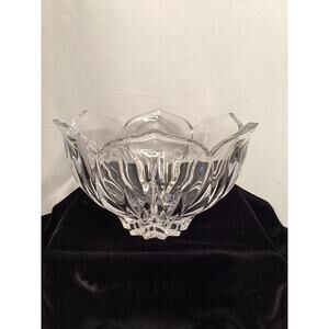 Gorham Crystal Bowl Lotus Flower